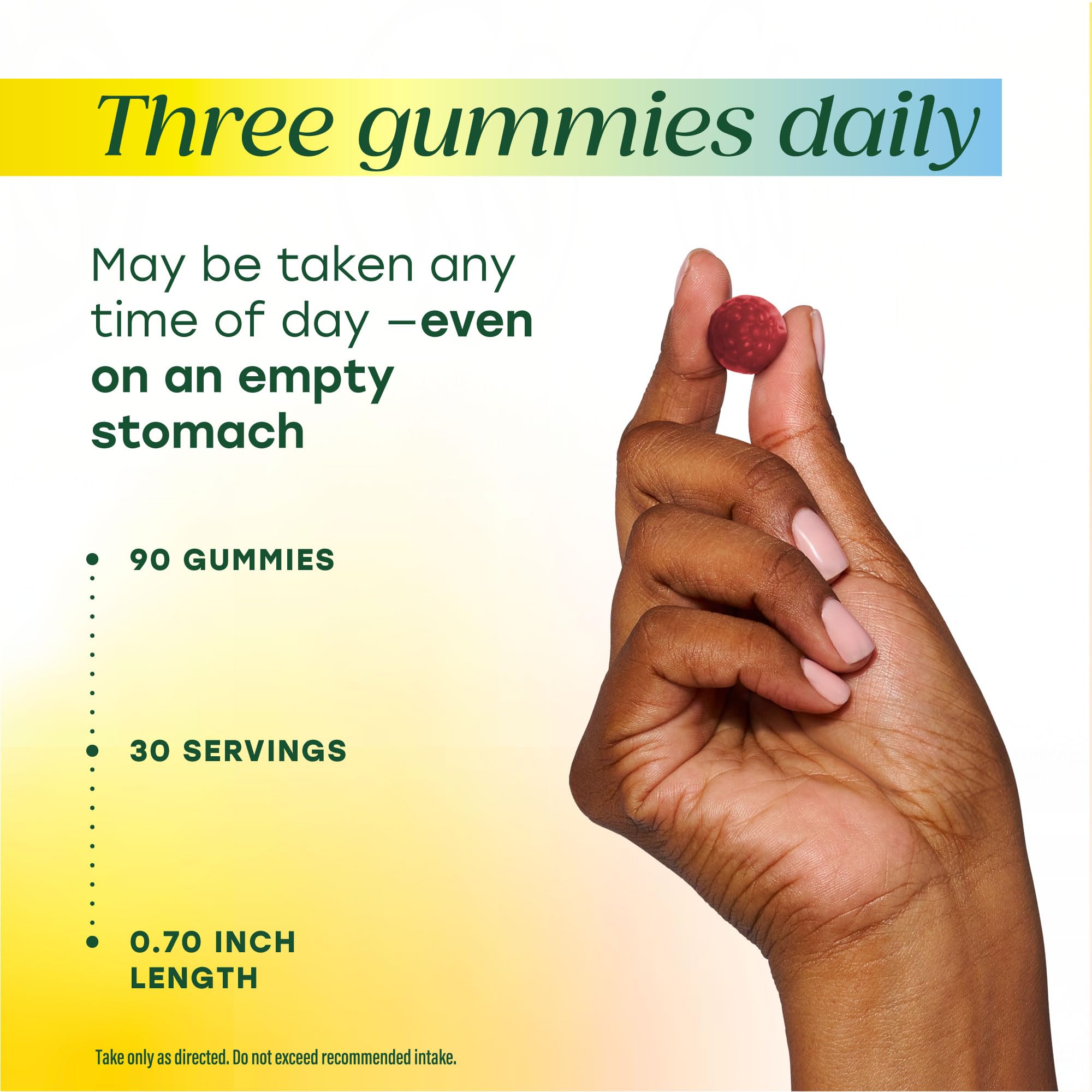 Serving suggestion of MegaFood Women's 55+ Gummies in a bowl
