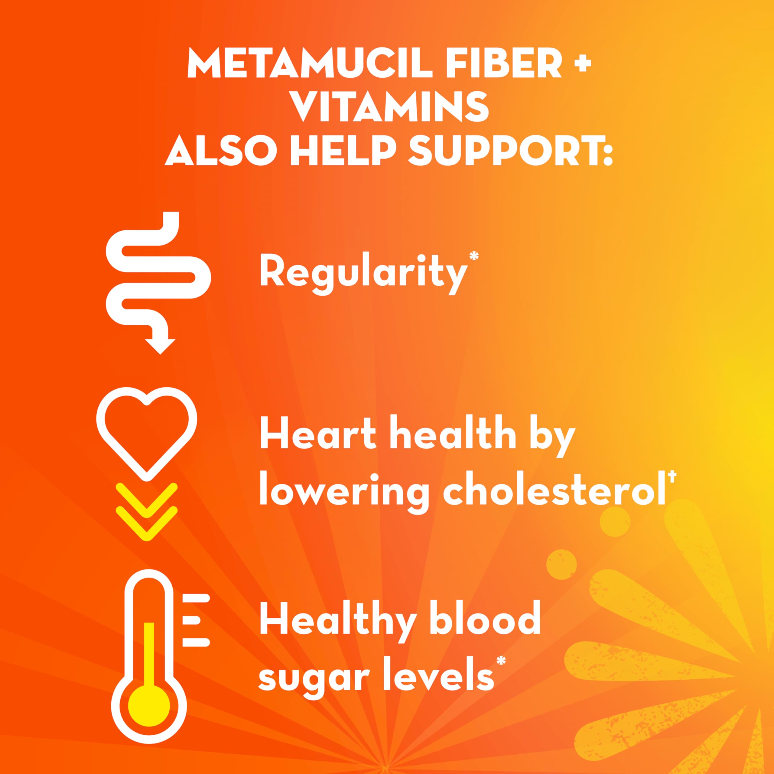 Serving suggestion of Metamucil Fizzy Fiber + a balanced routine in a glass