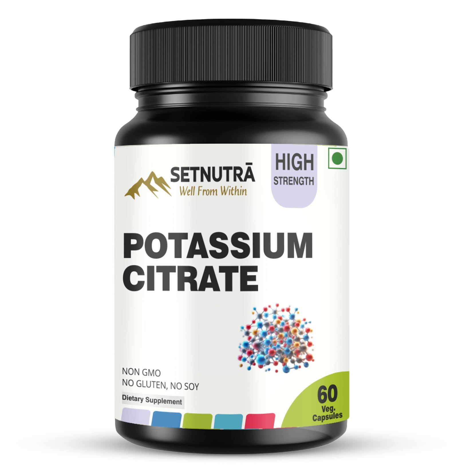 SETNUTRA Well From Within Potassium Citrate Capsules 800mg front view