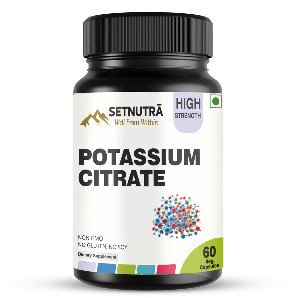 SETNUTRA Well From Within Potassium Citrate Capsules 800mg front view