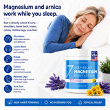 Seven Minerals Deep Relief Magnesium Night Lotion application on skin