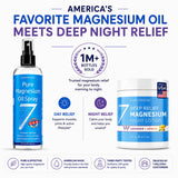 Seven Minerals Deep Relief Magnesium Night Lotion packaging on a bedside table