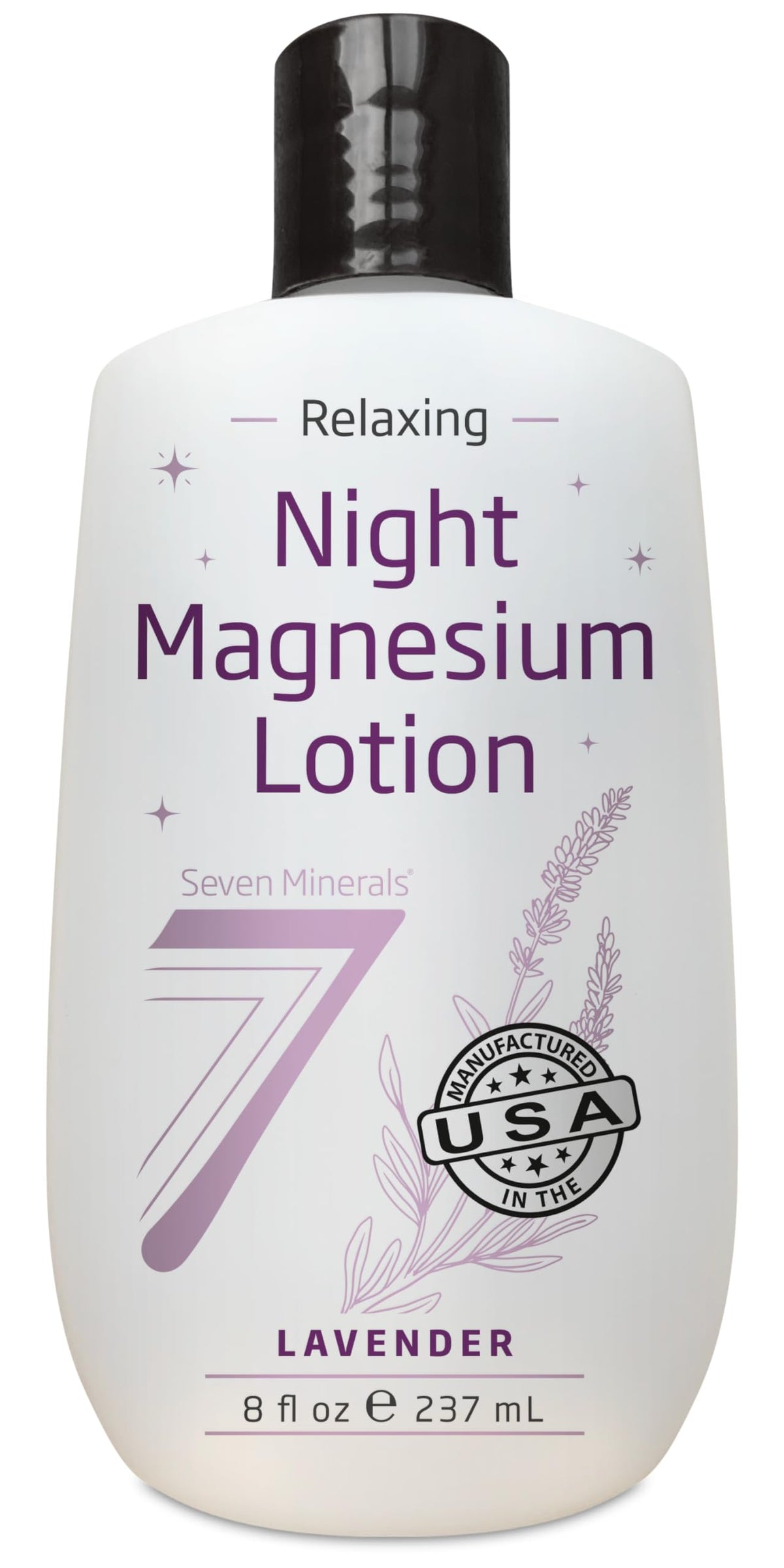 Seven Minerals Lavender Magnesium Lotion front view 227g