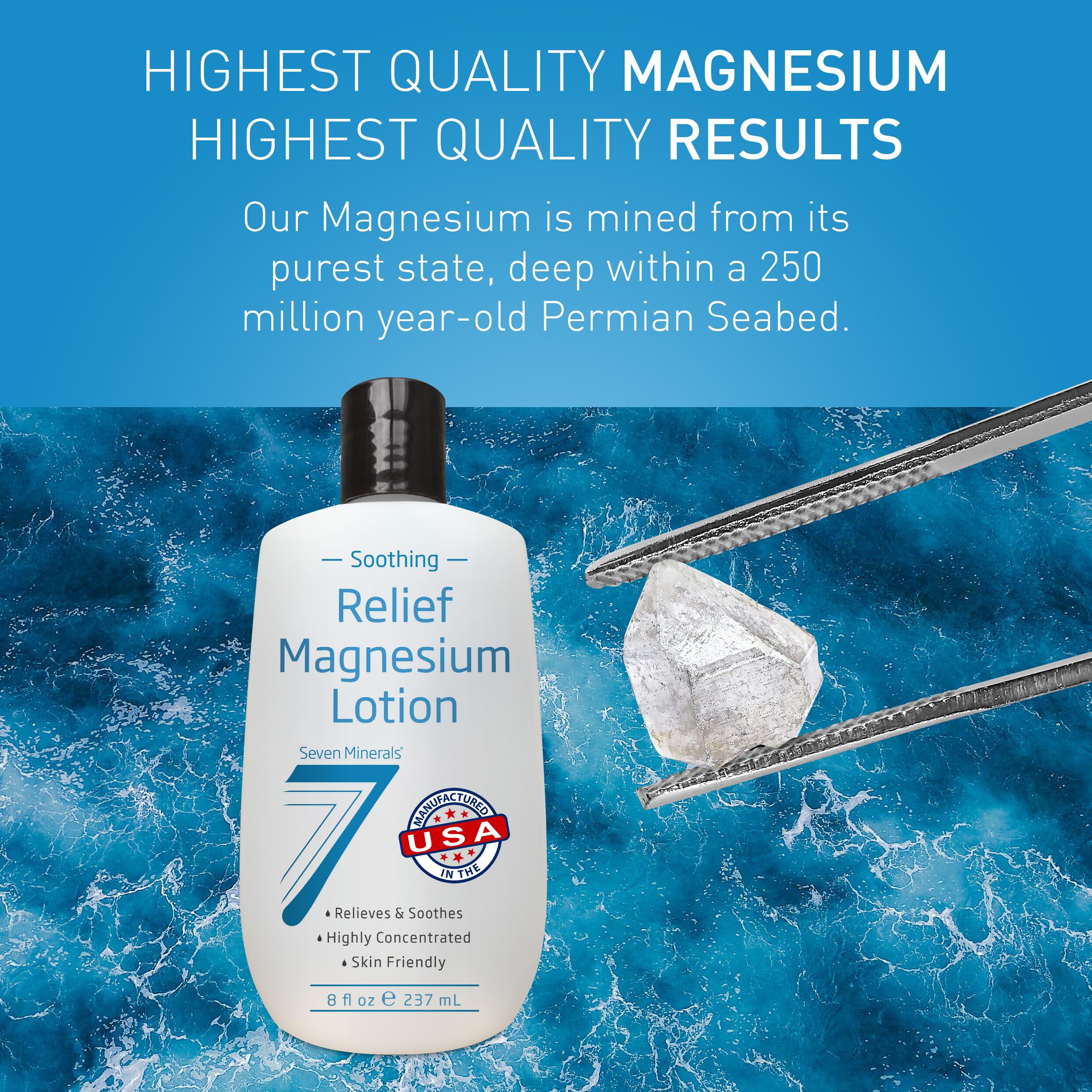 Seven Minerals Magnesium Lotion 222g with natural ingredients