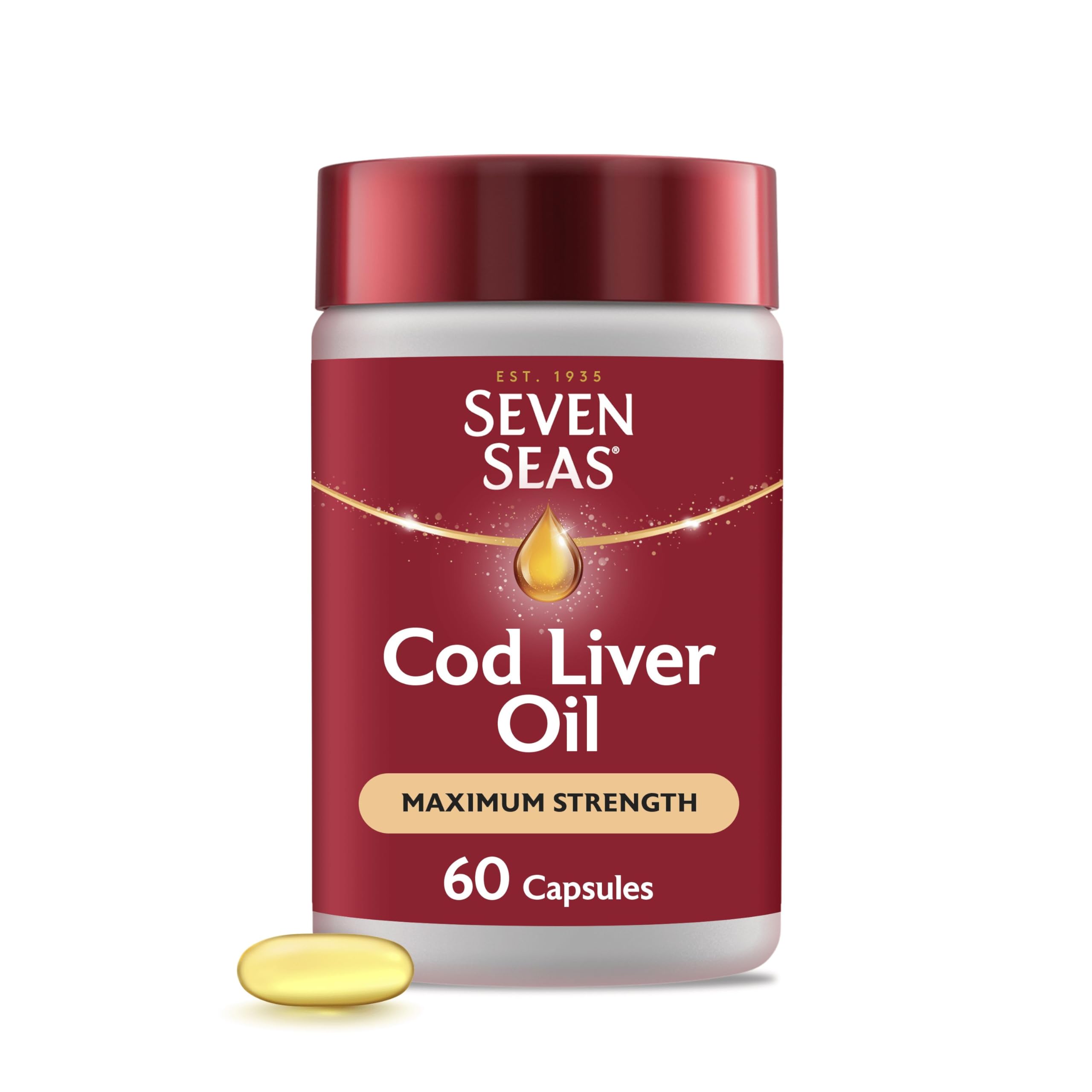 Seven Seas Cod Liver Oil Max Strength 90g front view