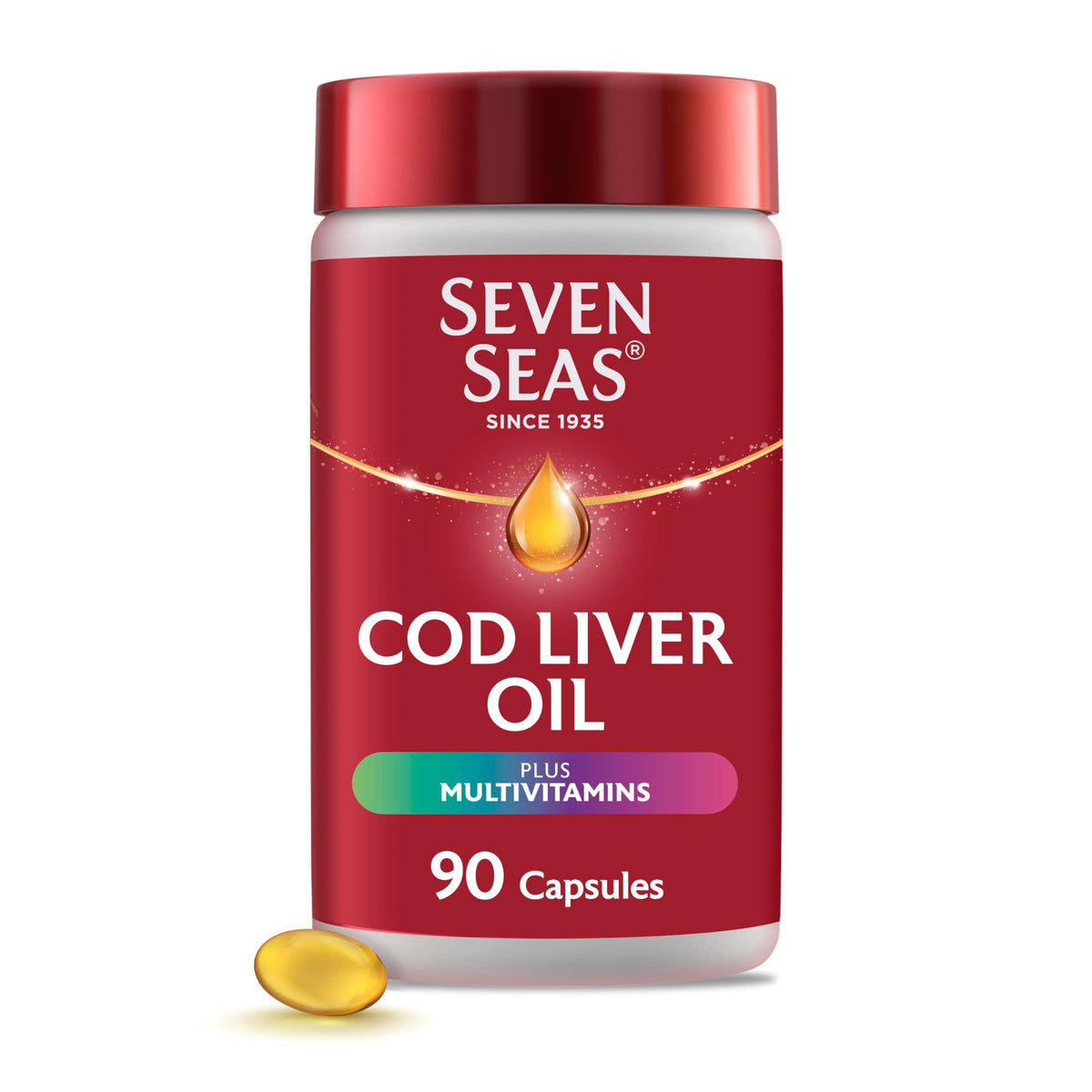 Seven Seas Cod Liver Oil Plus Multivitamins front view
