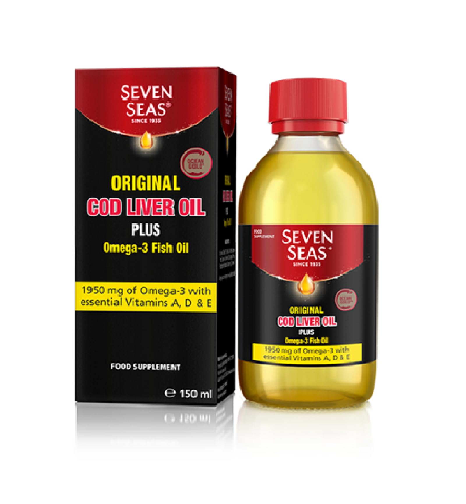 Seven Seas Original Cod Liver Oil 150ml with fresh ingredients