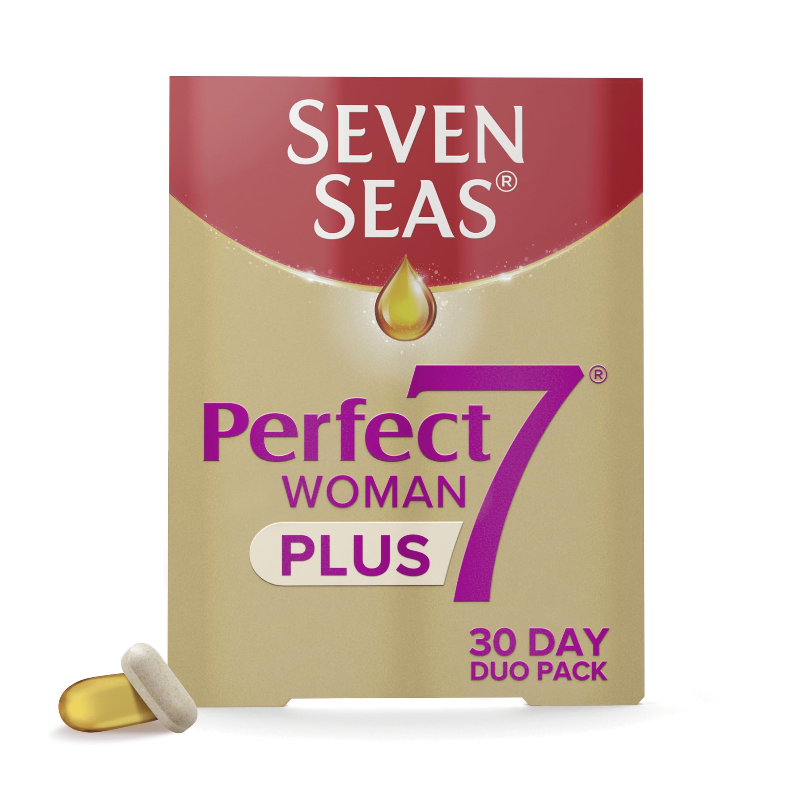 Seven Seas Perfect7 Woman Plus multivitamin bottle front view