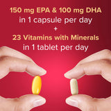 Seven Seas Perfect7 Woman Plus multivitamin capsules in a bowl
