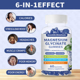 Sevenhills Wholefoods Magnesium Gummies with a few gummies on a wooden table