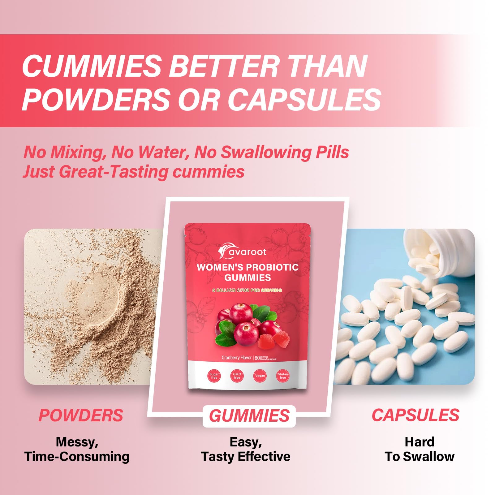 SEYONANA Women's Health Gummies back view with ingredient list