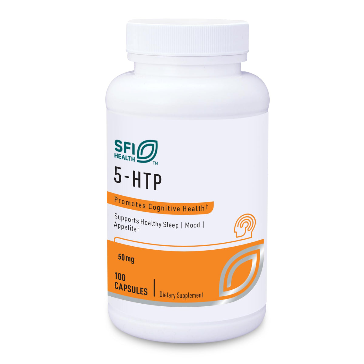 SFI Health 5-HTP Supplement 50mg front view