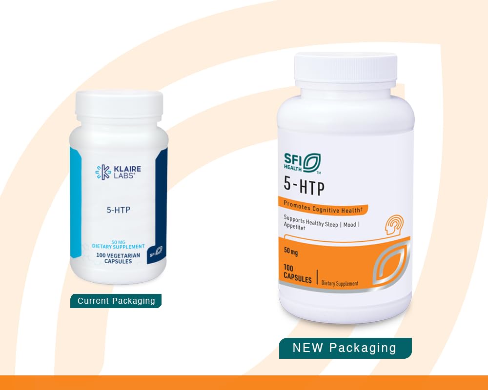 SFI Health 5-HTP Supplement 50mg side view