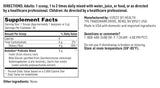 SFI Health BiotaGen Prebiotic Blend back view with nutritional information