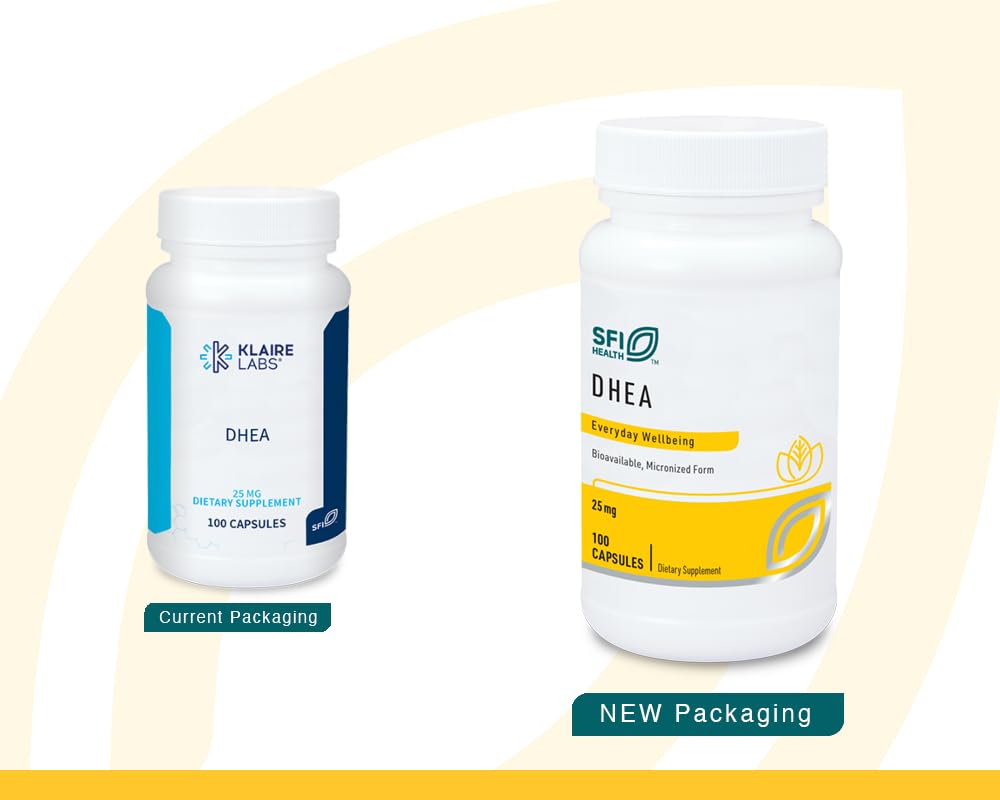 SFI Health DHEA 25 mg supplement side view