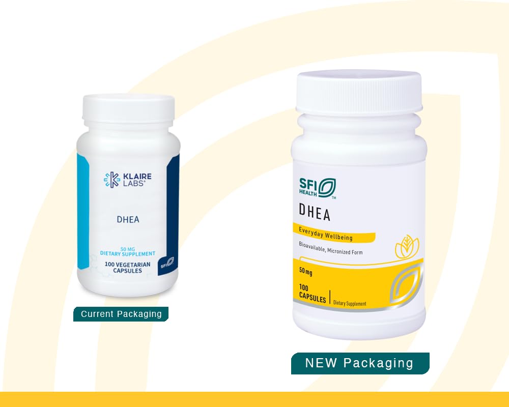 SFI Health DHEA 50 mg supplement side view