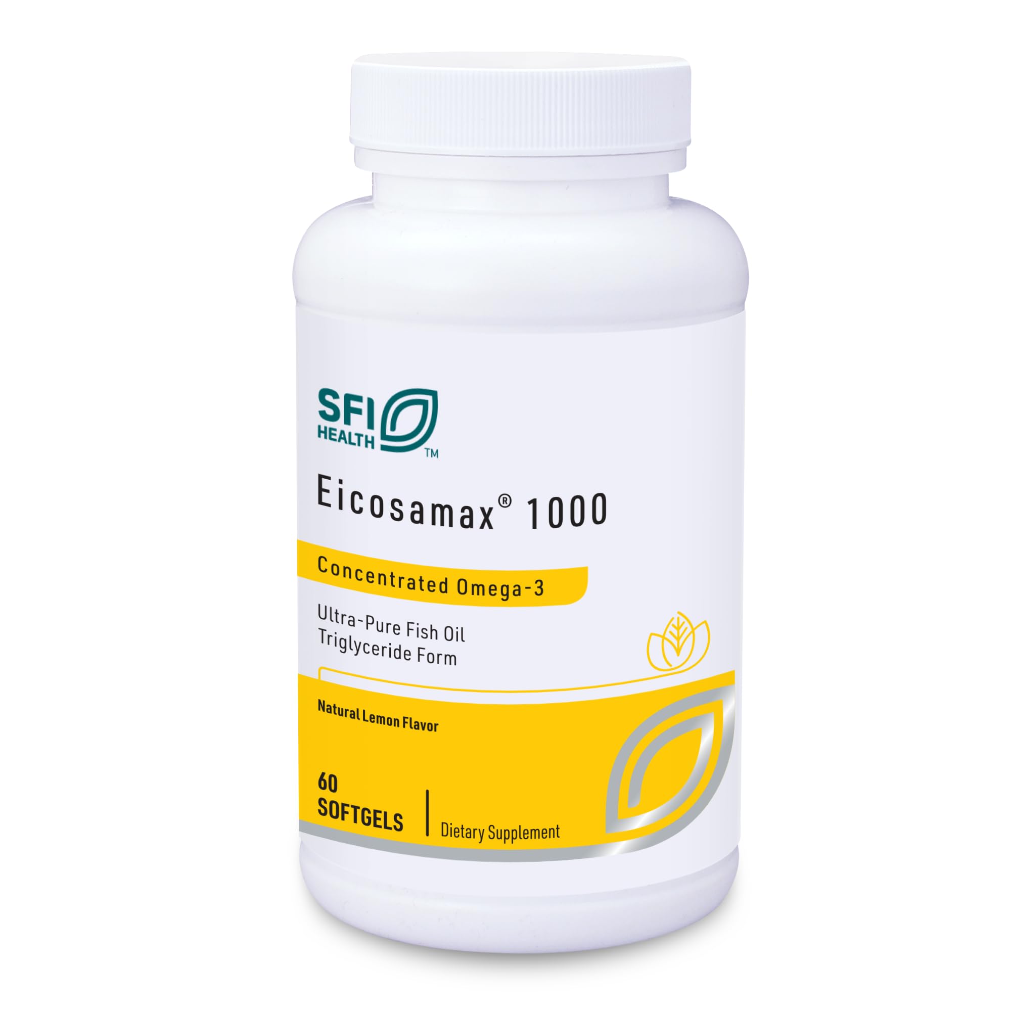 SFI Health Eicosamax 1000 Fish Oil Softgels front view