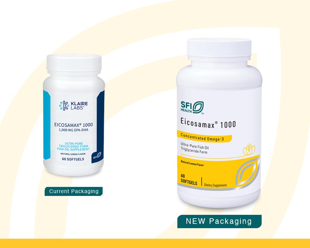 SFI Health Eicosamax 1000 Fish Oil Softgels side view