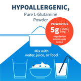 SFI Health L-Glutamine Powder 5000mg mixed with water
