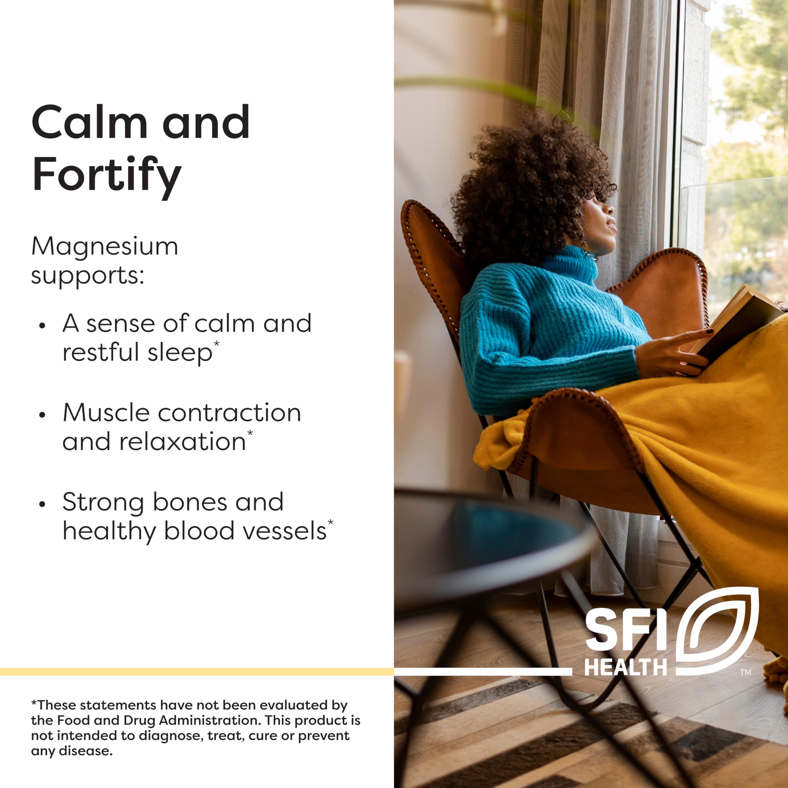 SFI Health Magnesium Glycinate Capsules 120 Count close-up of capsules