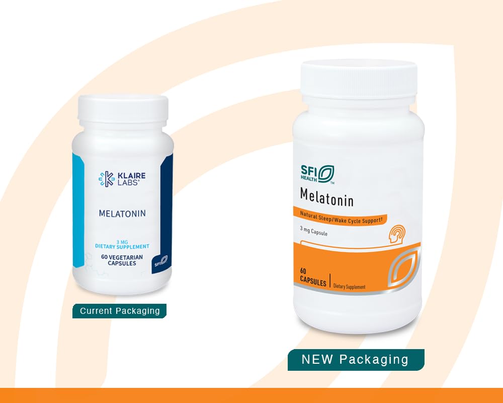 SFI Health Melatonin 3mg vegetarian capsules back view