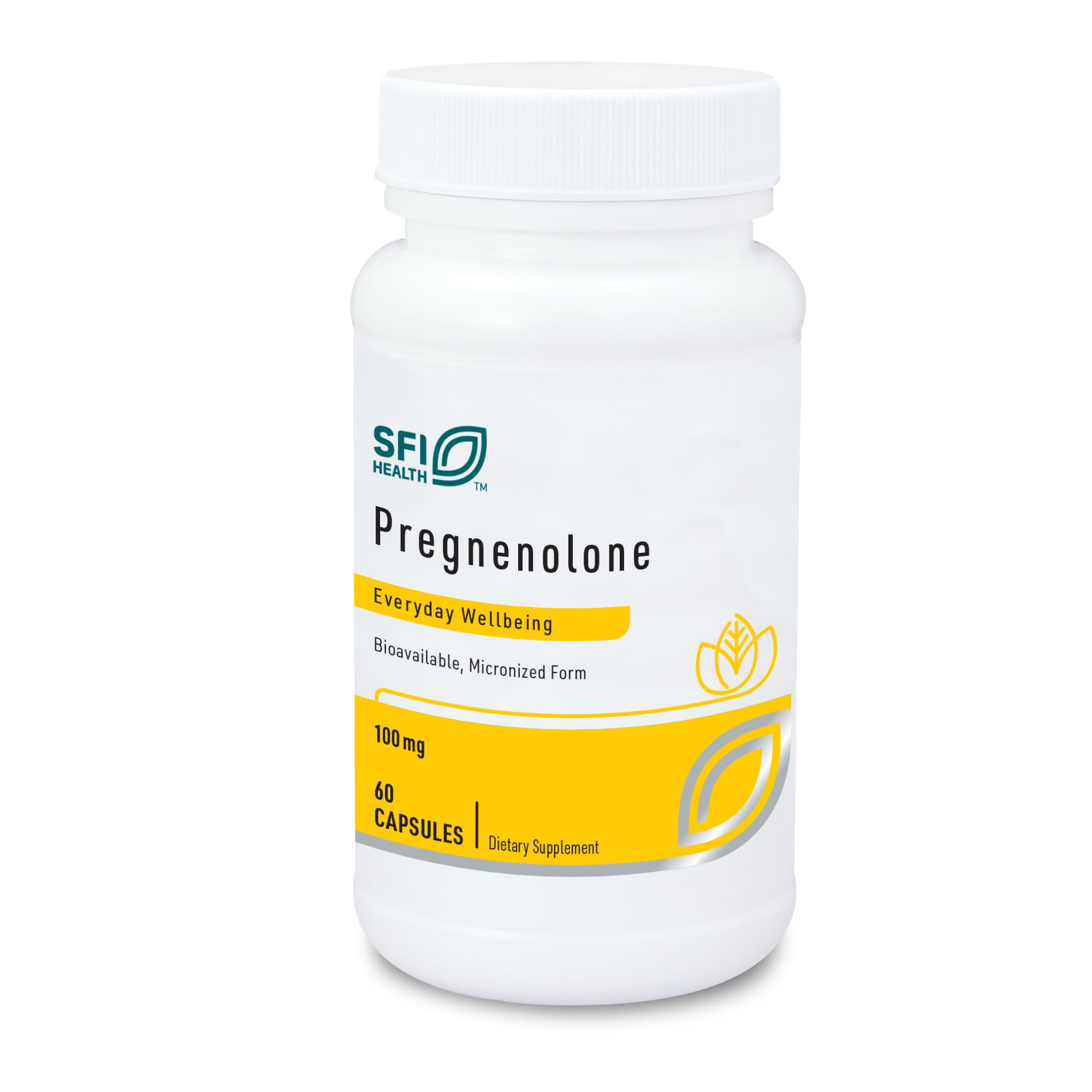 SFI Health Pregnenolone 100mg Capsules front view