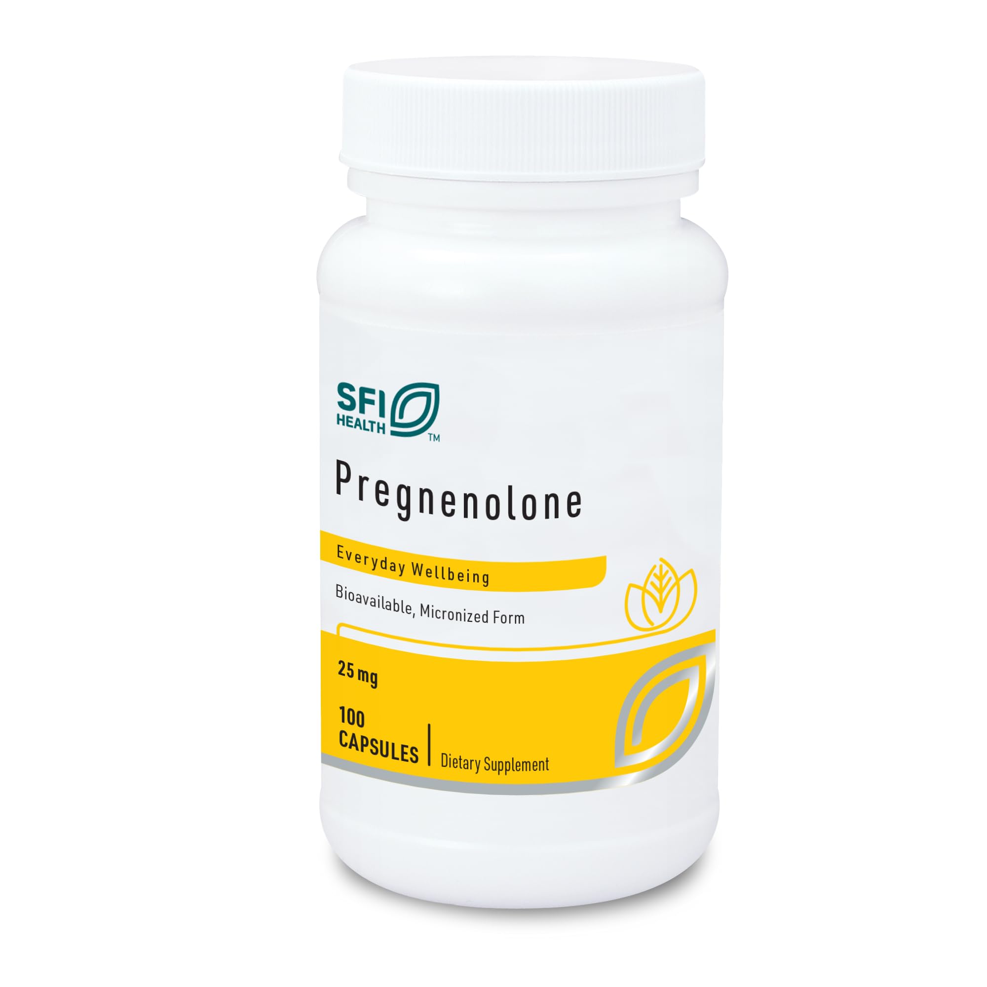 SFI Health Pregnenolone Capsules 25mg front view