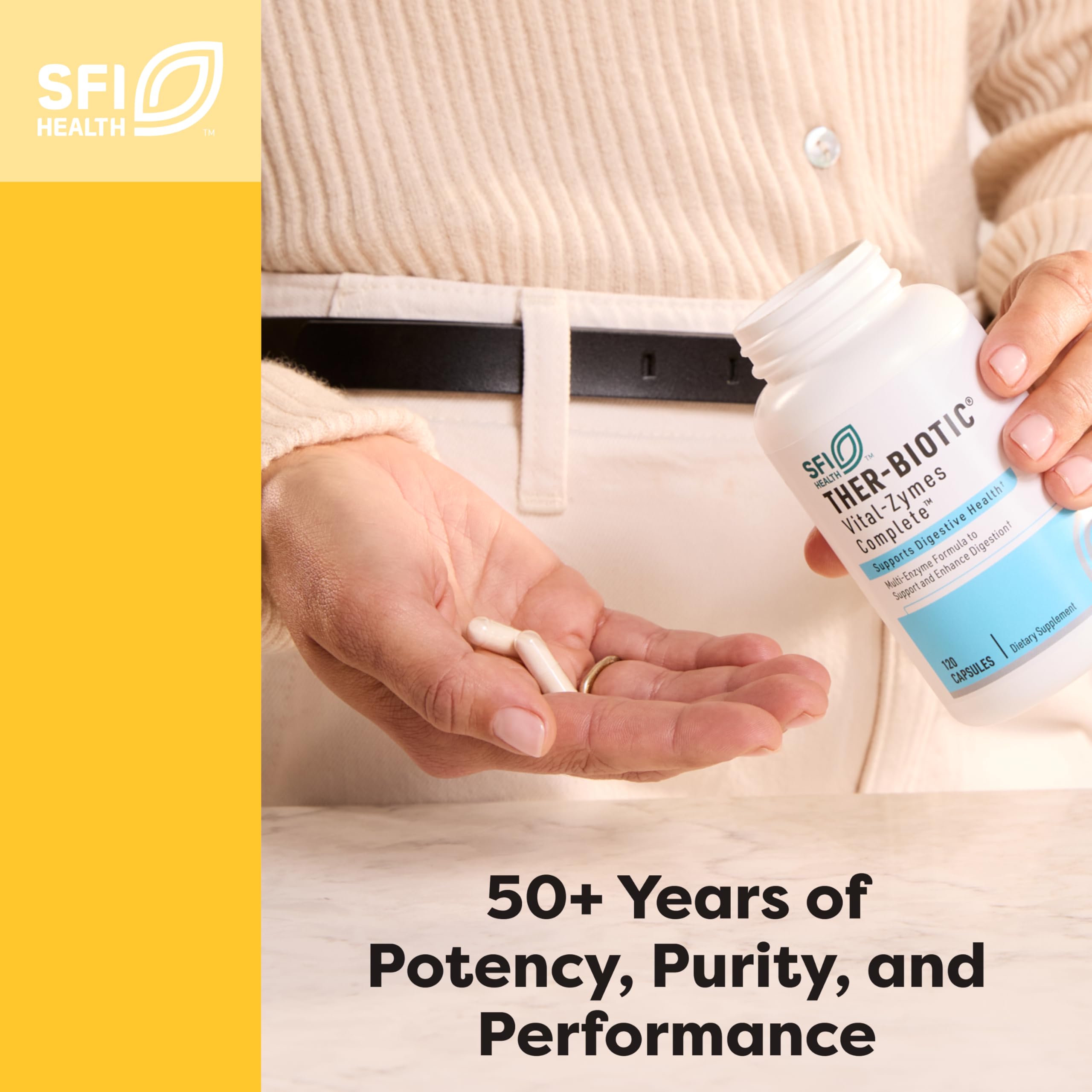 SFI Health Pregnenolone Capsules 25mg with a measuring spoon