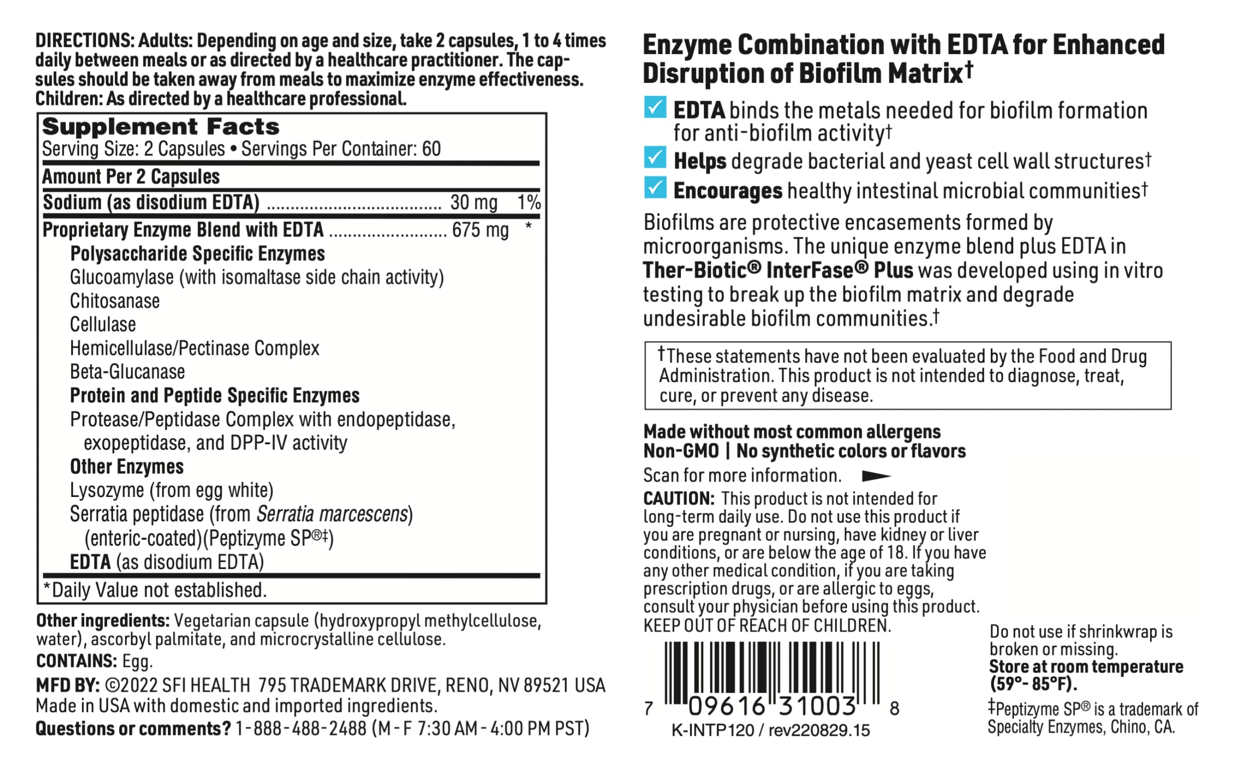 SFI Health Ther-Biotic Interfase Plus with a measuring spoon