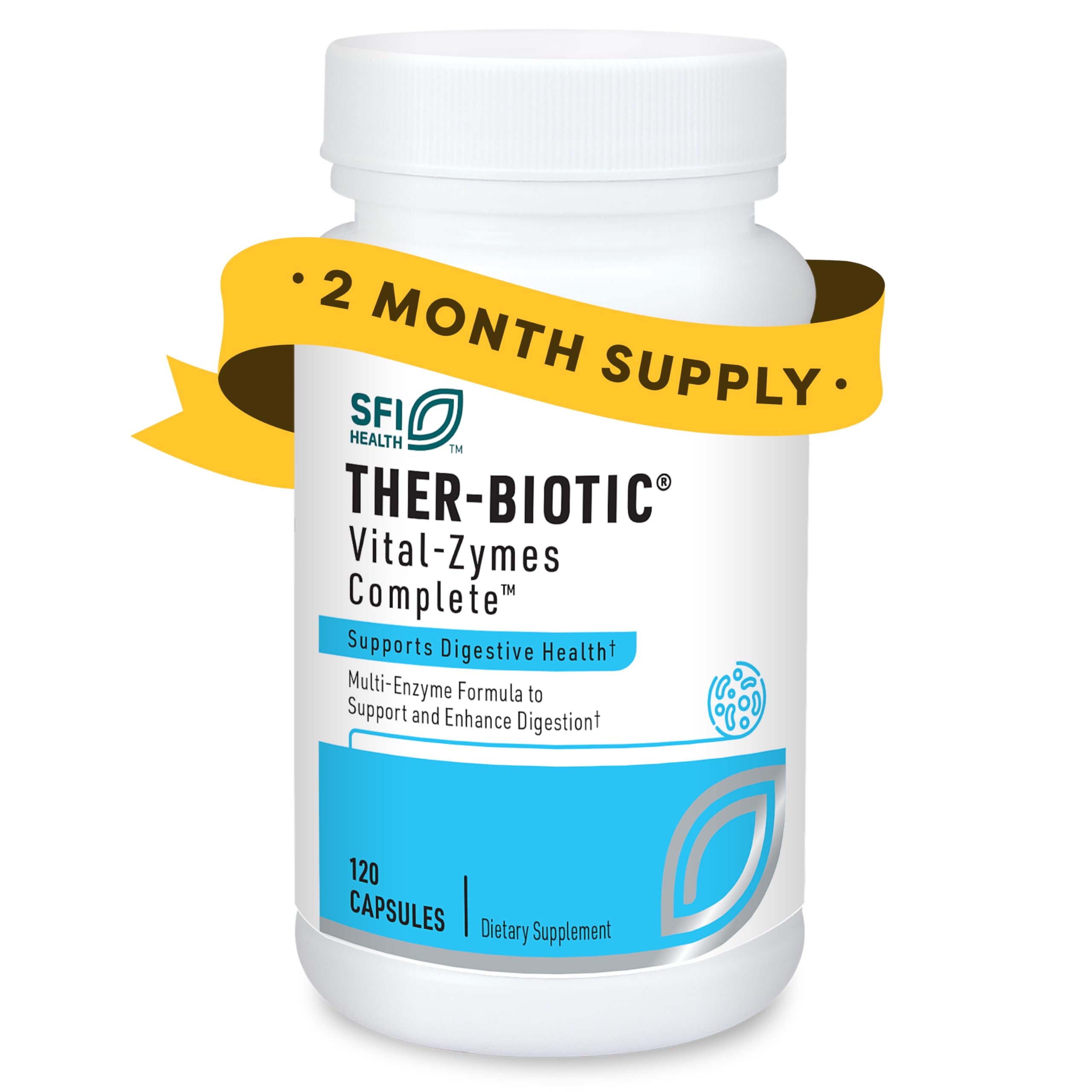 SFI Health Ther-Biotic Vital-Zymes Complete Multi-Enzyme Supplement front view