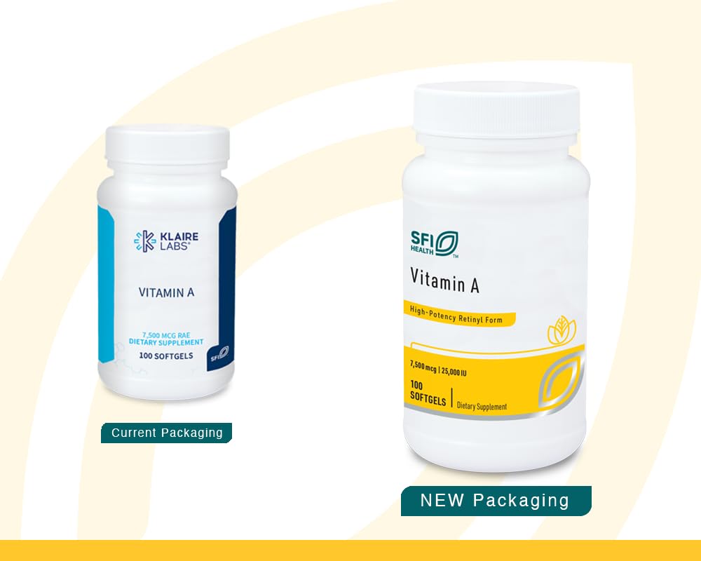 SFI Health Vitamin A Softgels 25,000 IU back view
