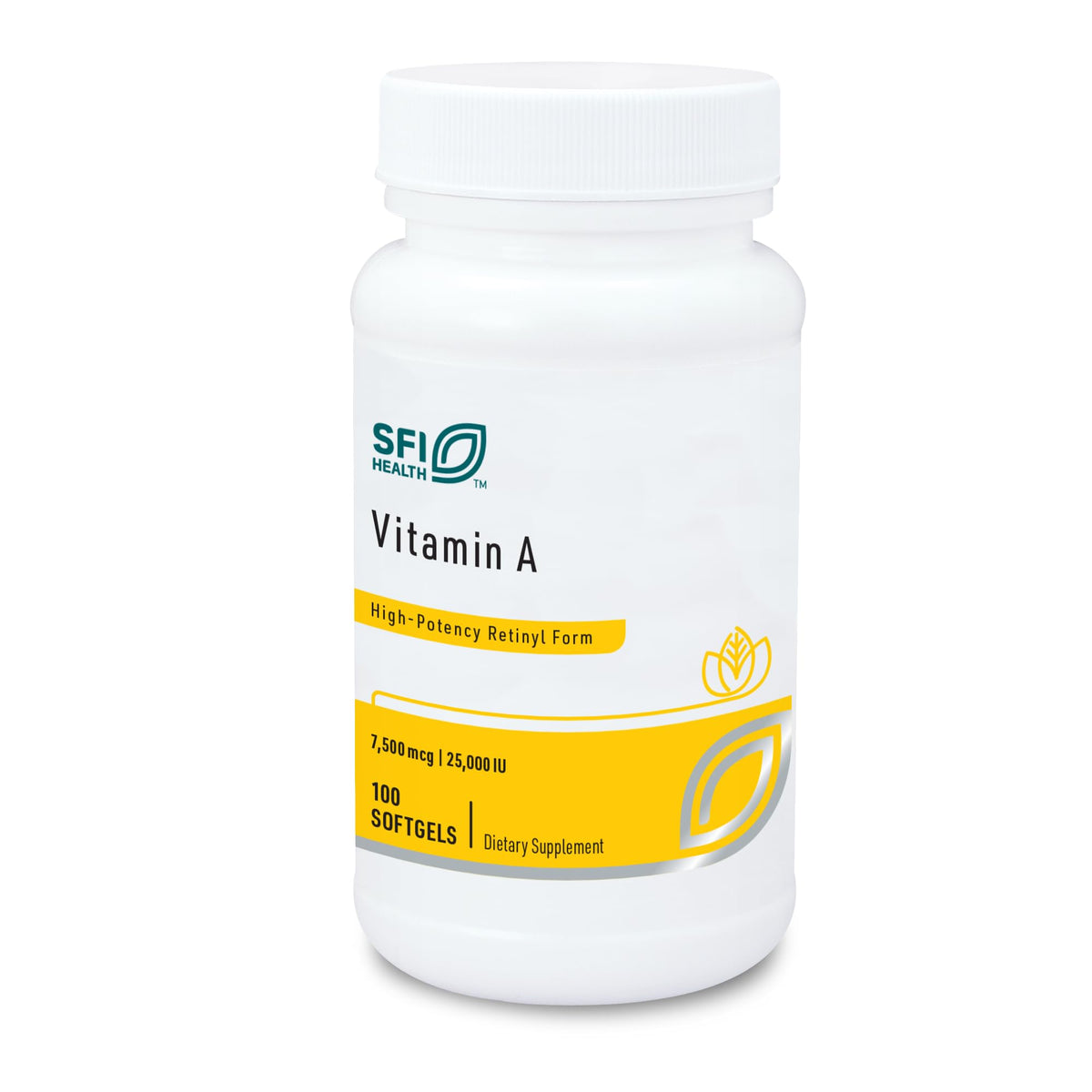 SFI Health Vitamin A Softgels 25,000 IU front view