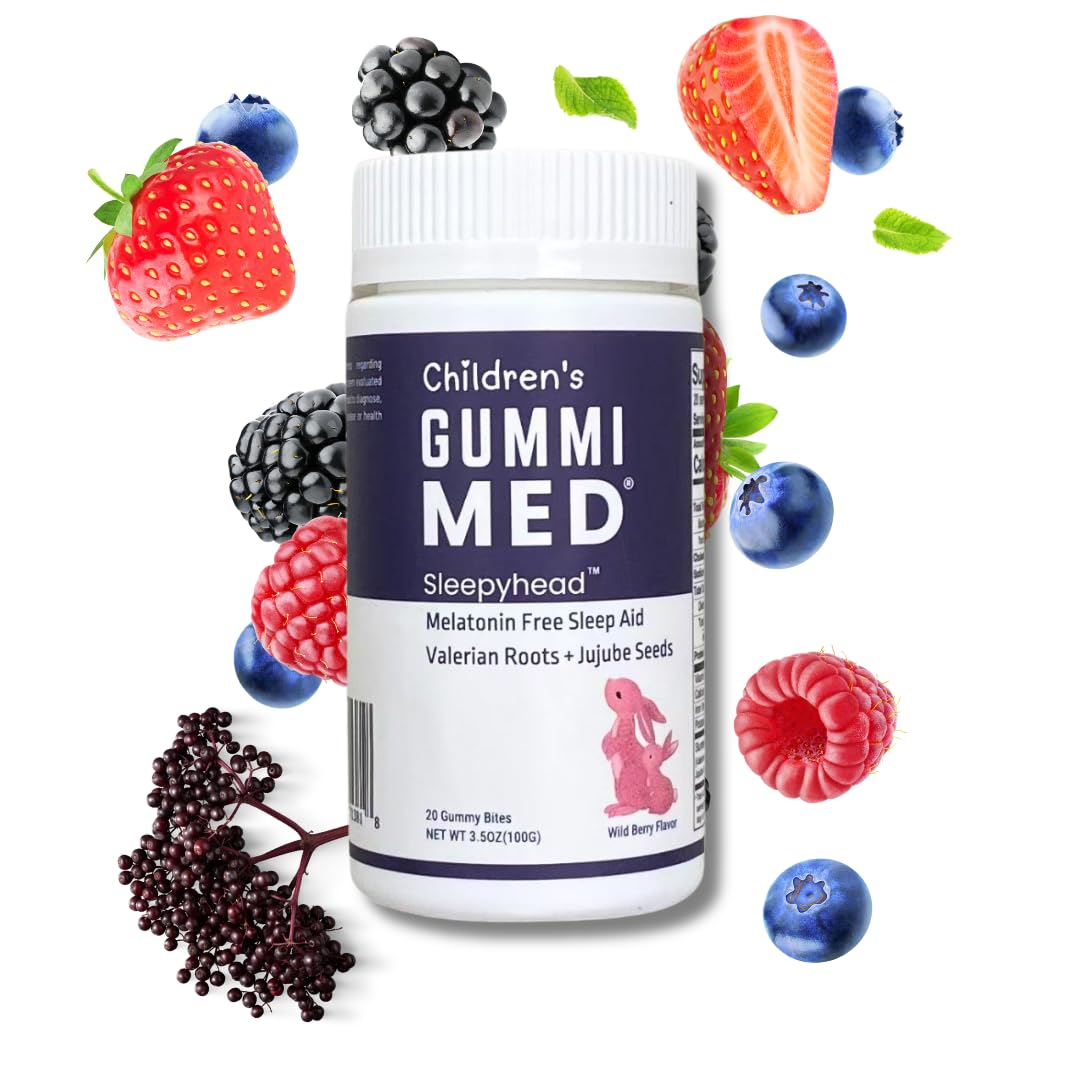 SGC GummiMED Children's Sleepyhead gummies close-up showing gummy texture