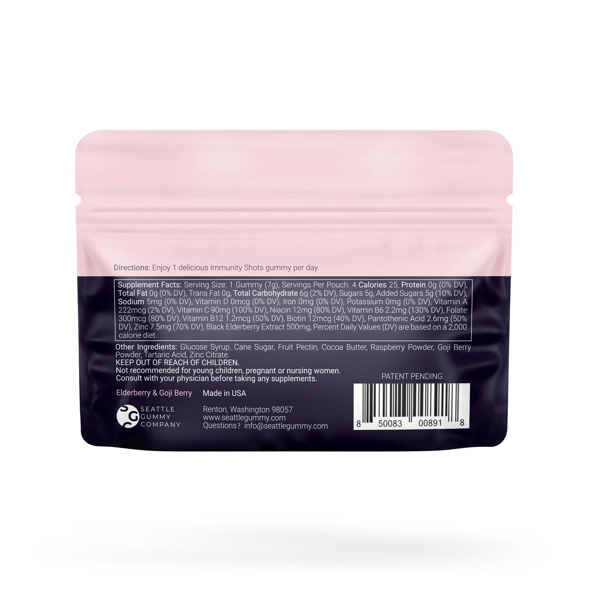 SGC Multivitamins 423g side view of packaging