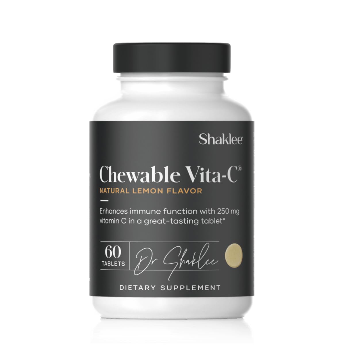 Shaklee Chewable Vita-C Multivitamin 250mg lemon flavour front view