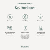Shaklee Chewable Vita-C Multivitamin 250mg lemon flavour on kitchen counter