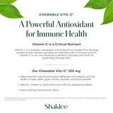 Shaklee Chewable Vita-C Multivitamin 250mg lemon flavour tablet in hand