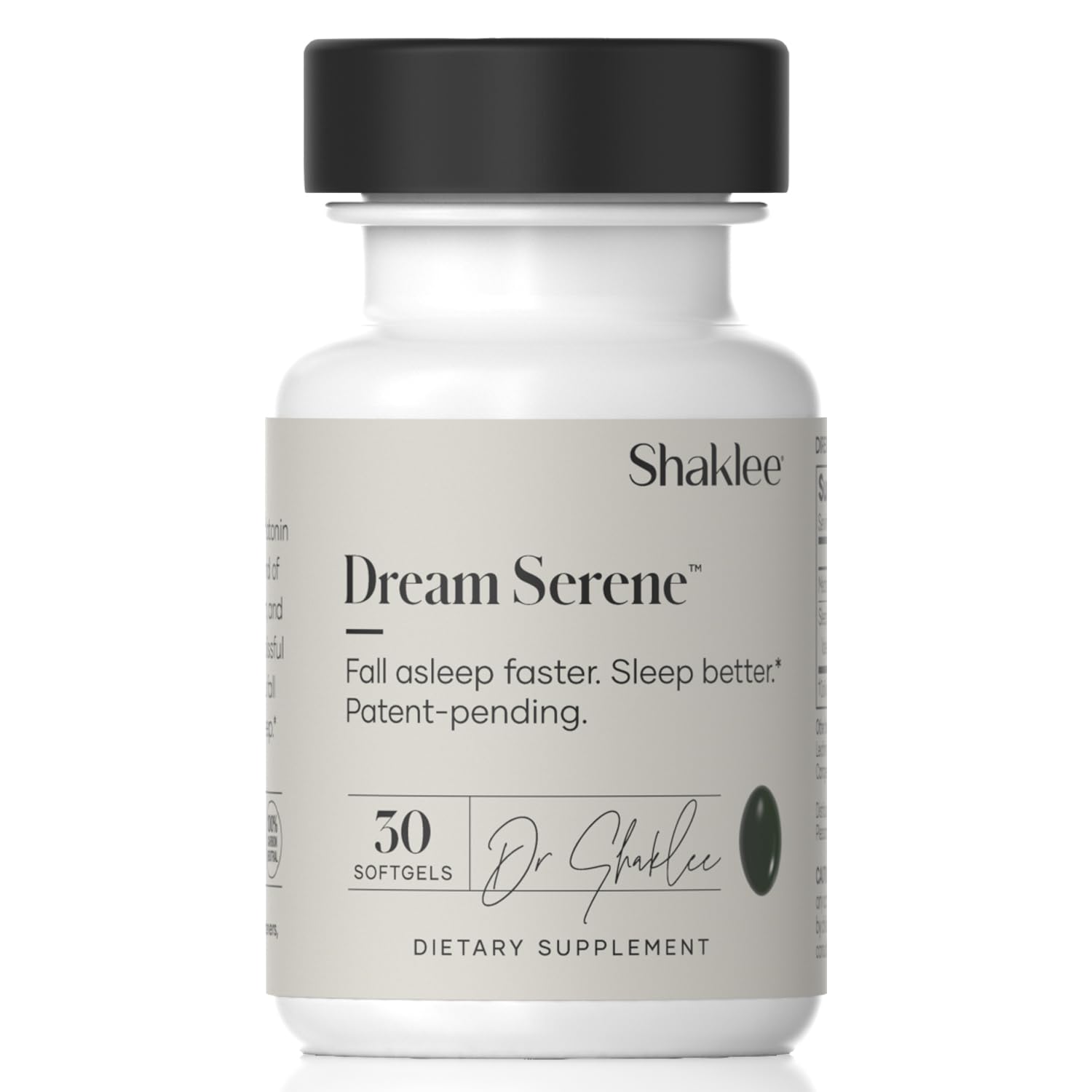 Shaklee Dream Serene Softgels 30 Count front view