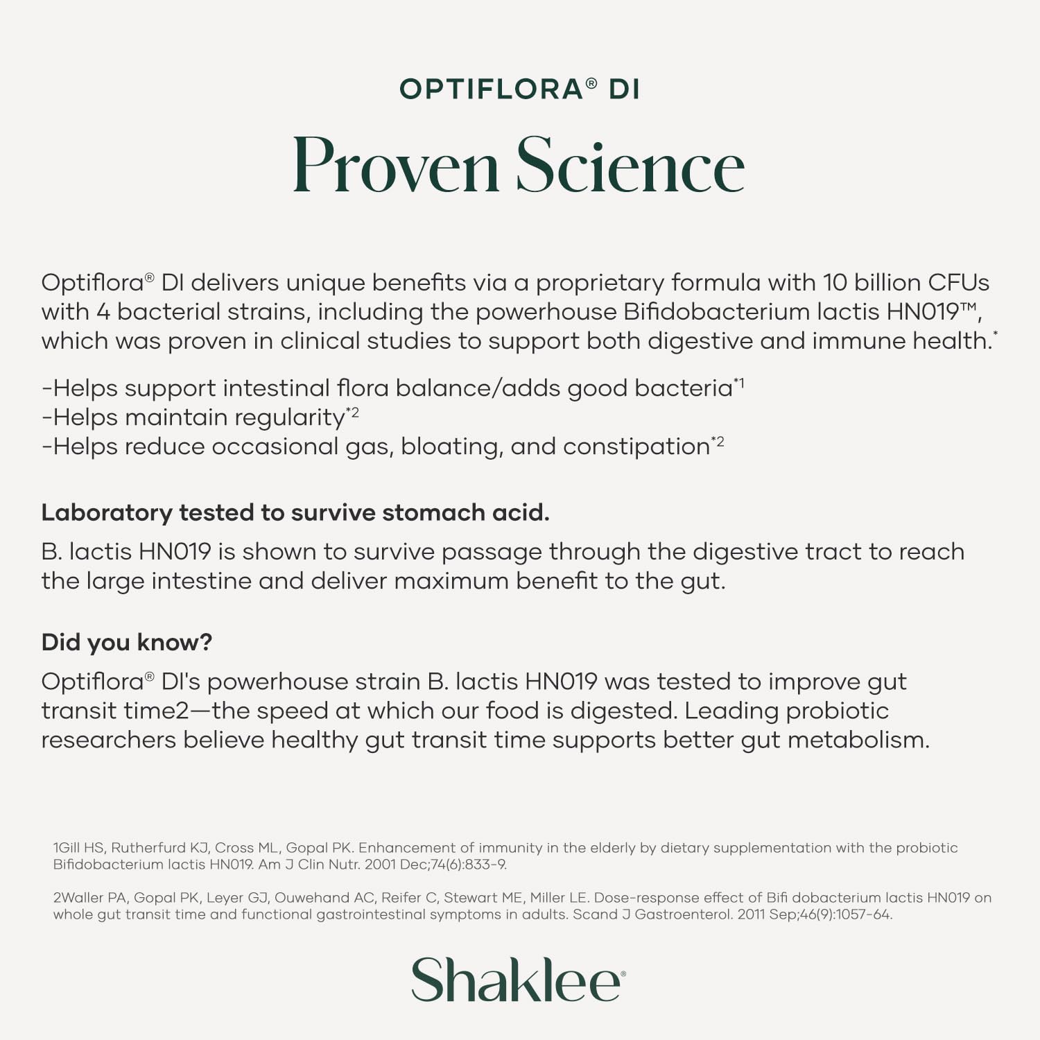 Shaklee Optiflora DI Probiotic 30g capsules