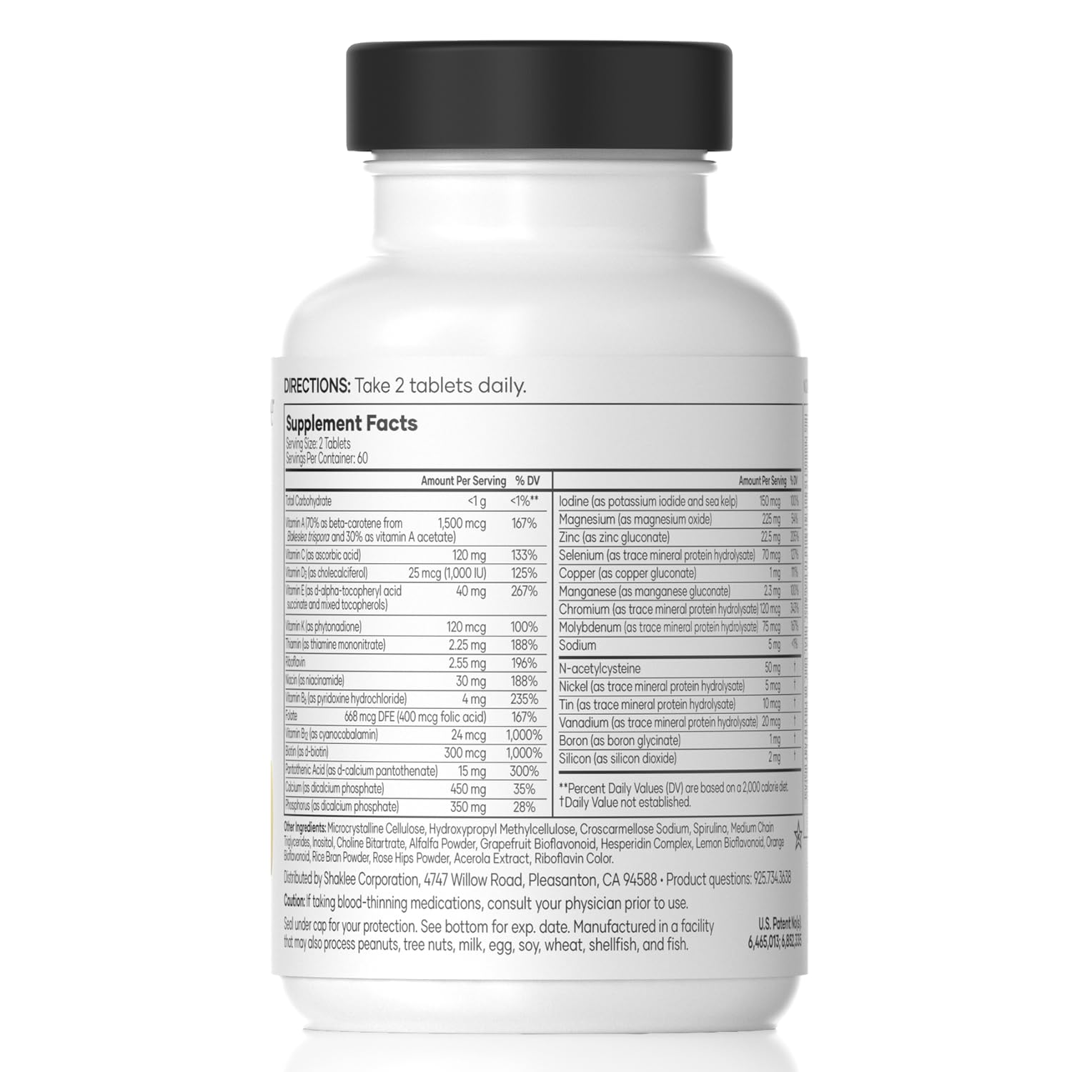 Shaklee Vita-Lea Gold Multivitamins packaging side view
