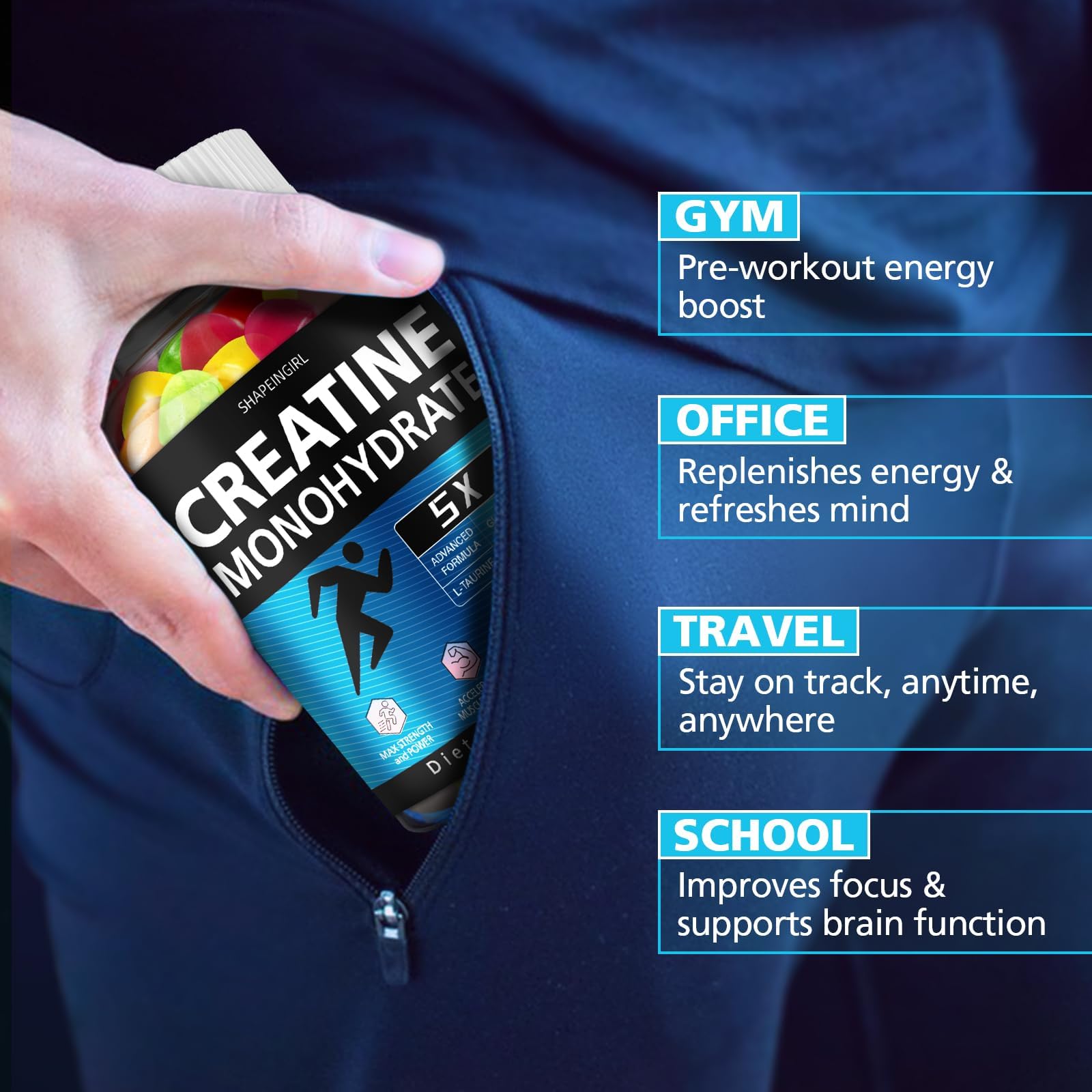 SHAPEINGIRL Creatine Gummies nutritional information