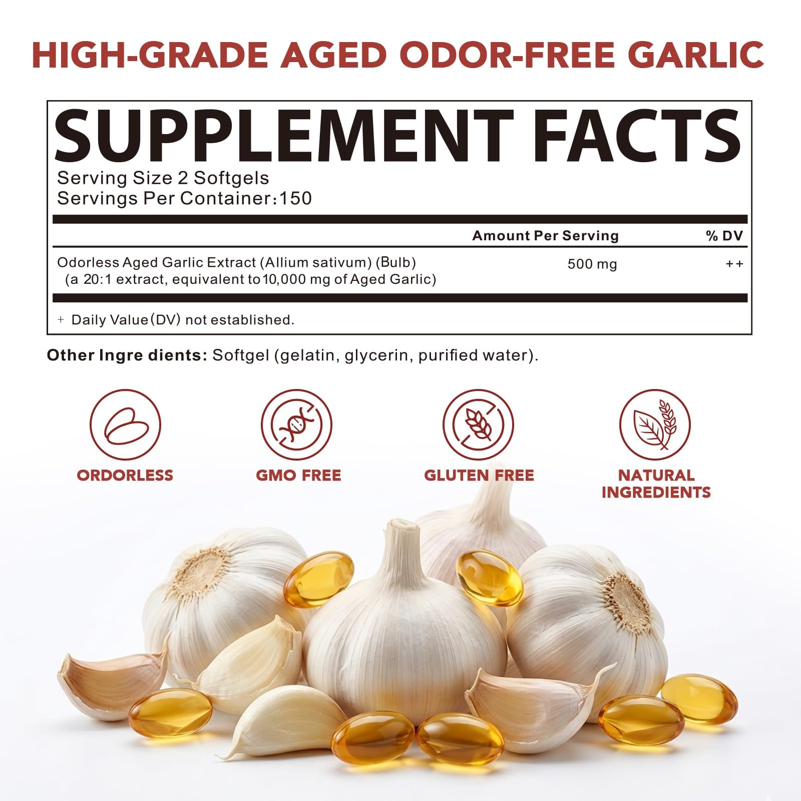 SHAPEINGIRL Garlic Extract 1000mg Softgels in lifestyle setting