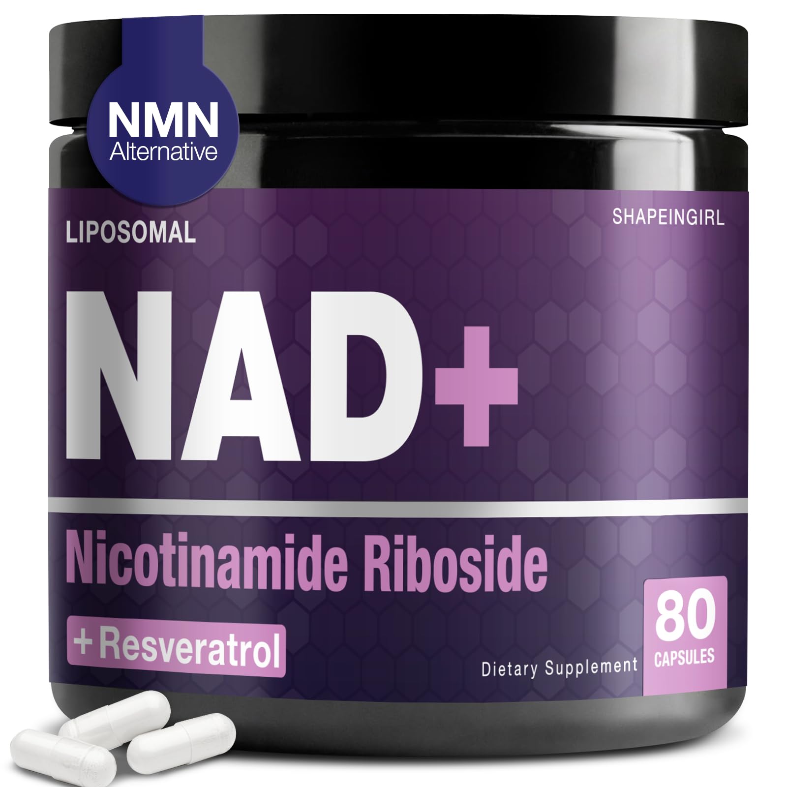 SHAPEINGIRL NAD+ Supplement bottle front view