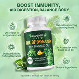 SHAPEINGIRL Organic Oregano Oil Capsules with black seed oil