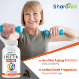 Sharoaid Liposomal Fisetin 1500mg softgels with measuring spoon