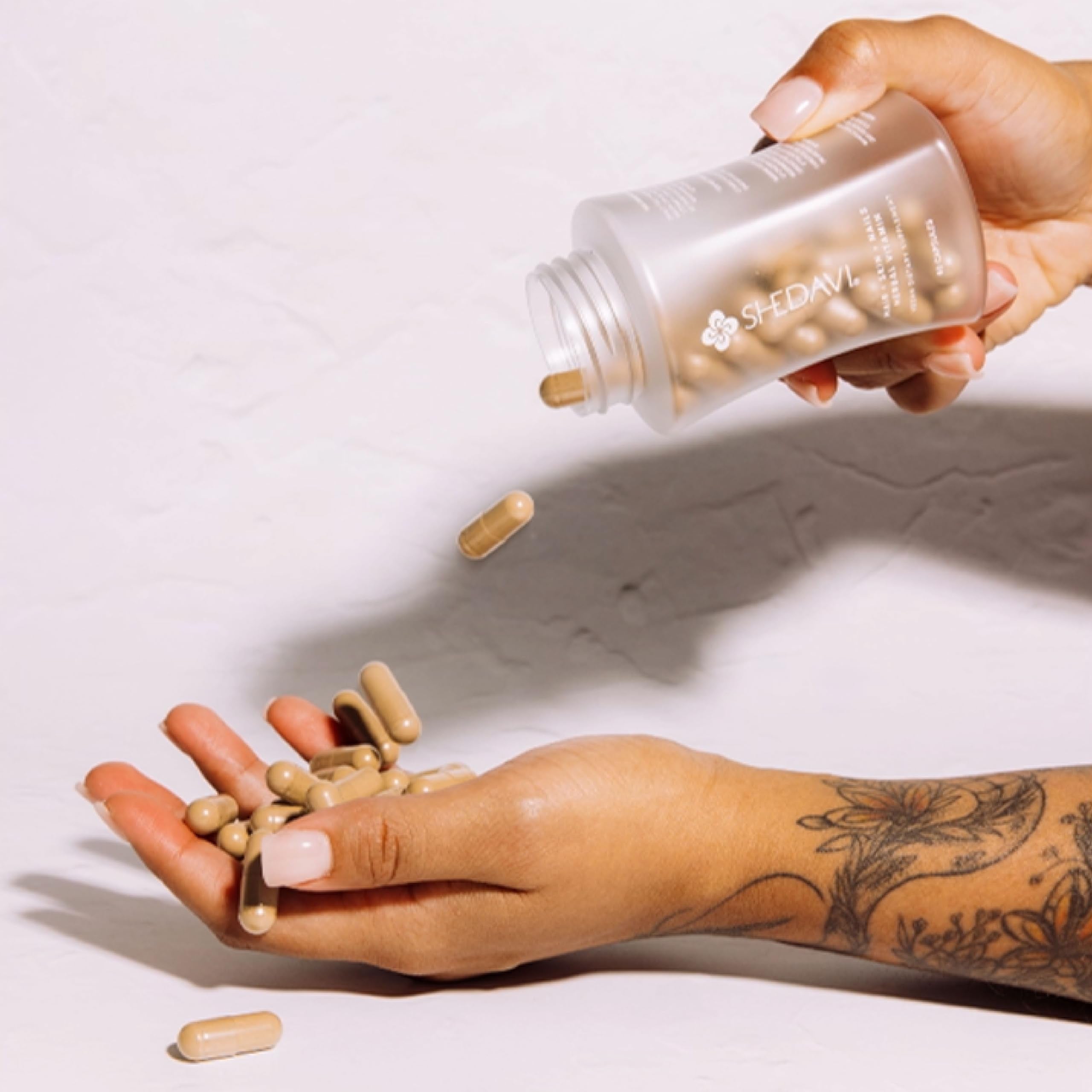Shedavi Hair + Skin + Nails Herbal Vitamin lifestyle scene
