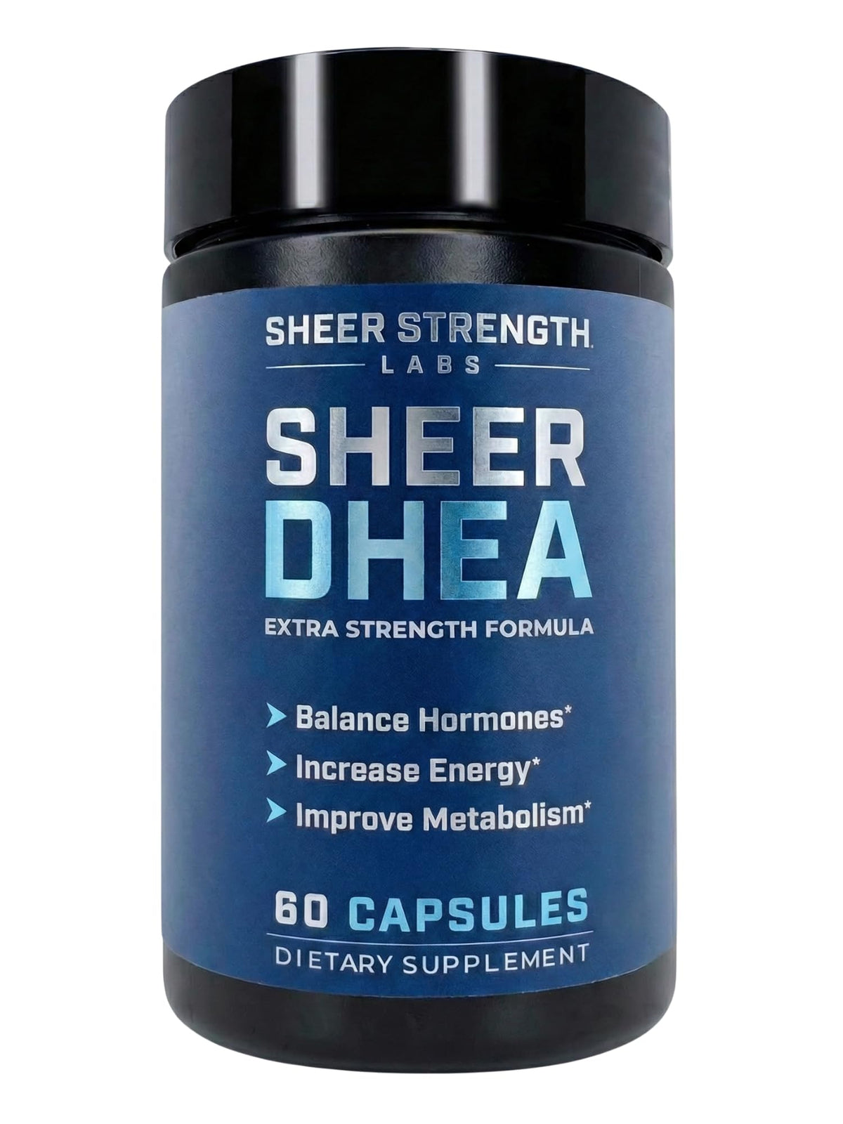 Sheer Strength Labs DHEA 100mg supplement front view