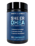 Sheer Strength Labs DHEA 100mg supplement front view