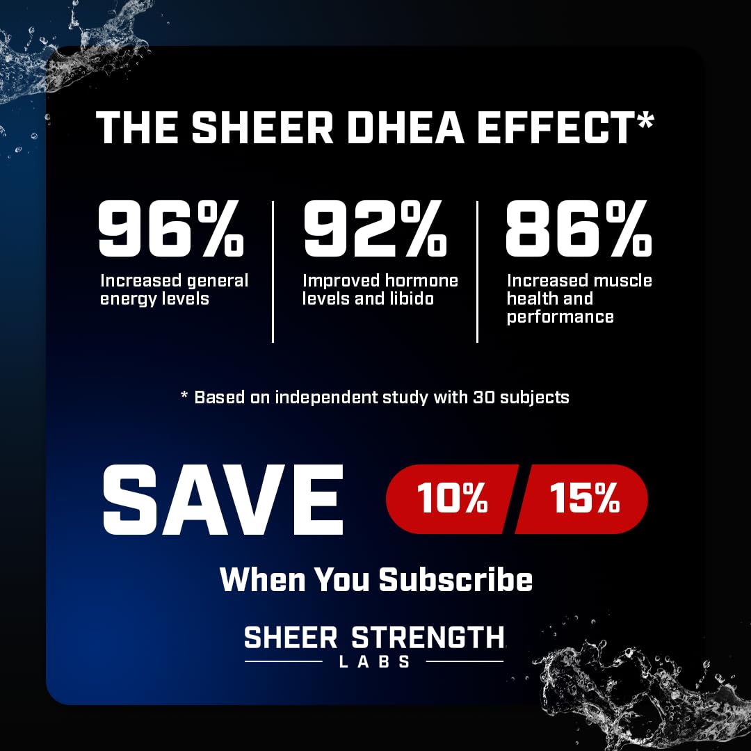 Sheer Strength Labs DHEA 100mg supplement packaging