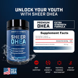 Sheer Strength Labs DHEA 100mg supplement side view